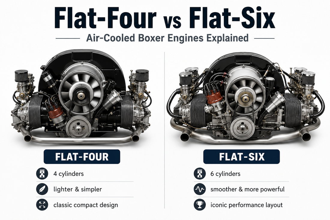 Flat-Four vs Flat-Six: Air-Cooled Boxer Engines Explained