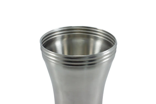 Finned mug cup holder adapter for standard car cup holders